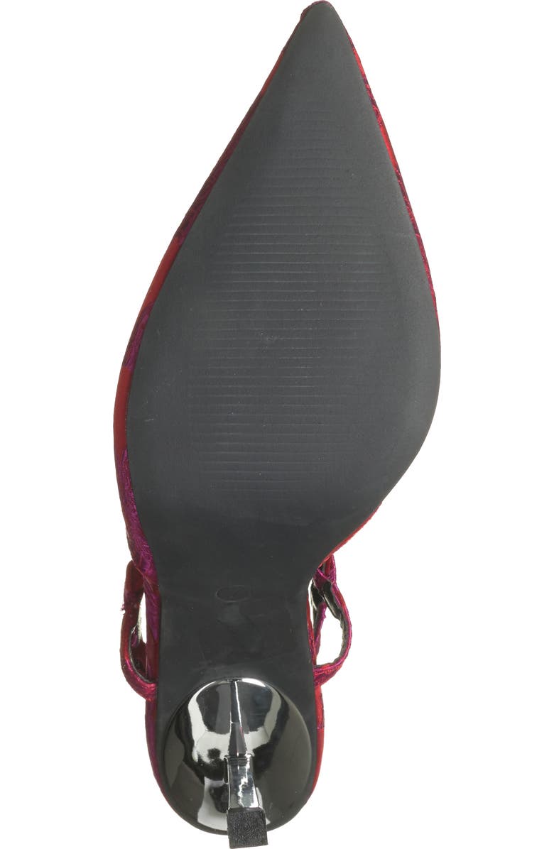 AZALEA WANG Vena Jacquard Slingback Pump, Alternate, color, Red