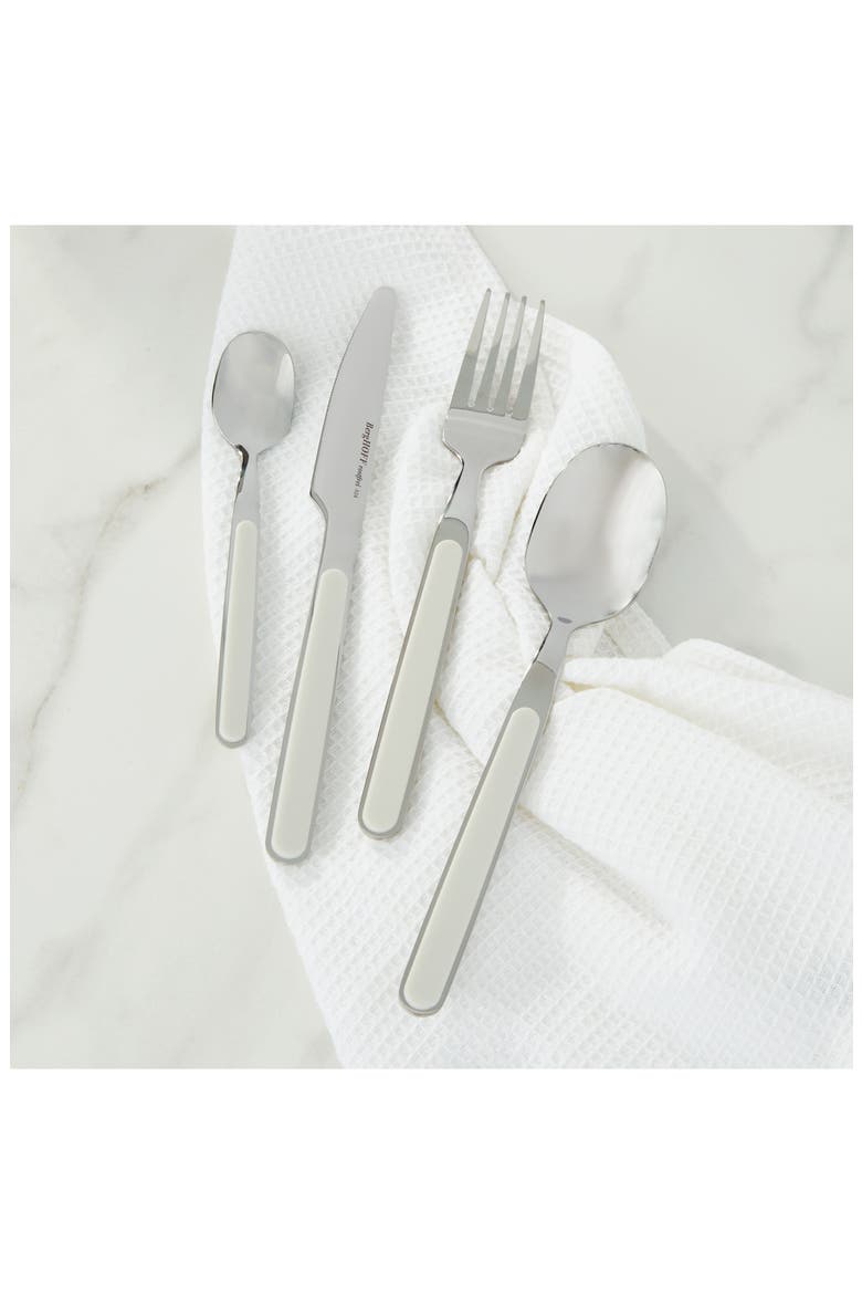 Leo 24-Piece Stainless Steel Flatware Set, Alternate, color, MOONBEAM