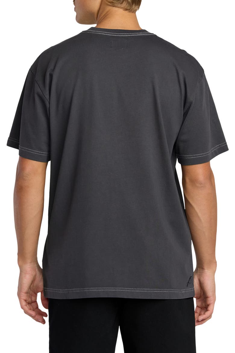 Bird of Prey Oversize Cotton Graphic T-Shirt, Alternate, color, WASHED BLACK