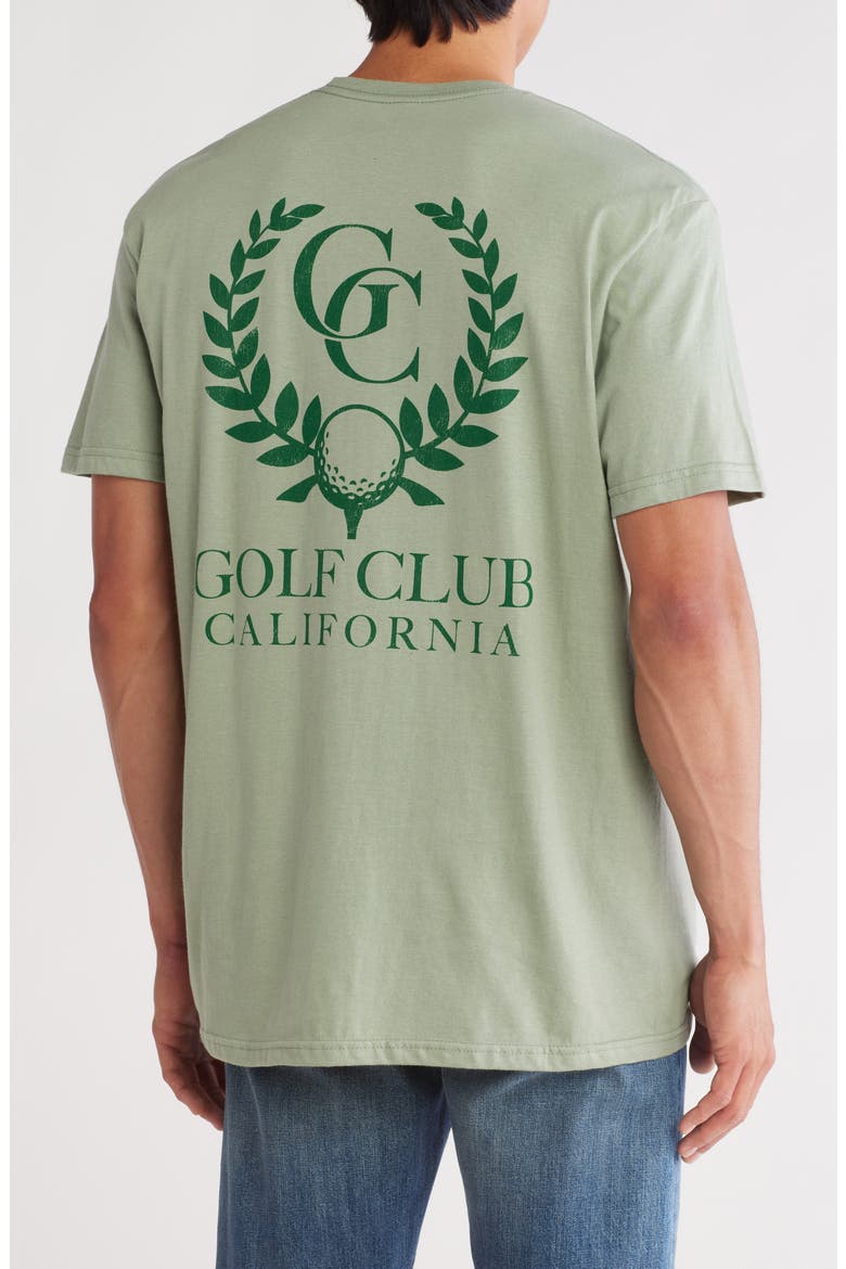Golf Club Cotton Graphic T-Shirt, Alternate, color, SAGE