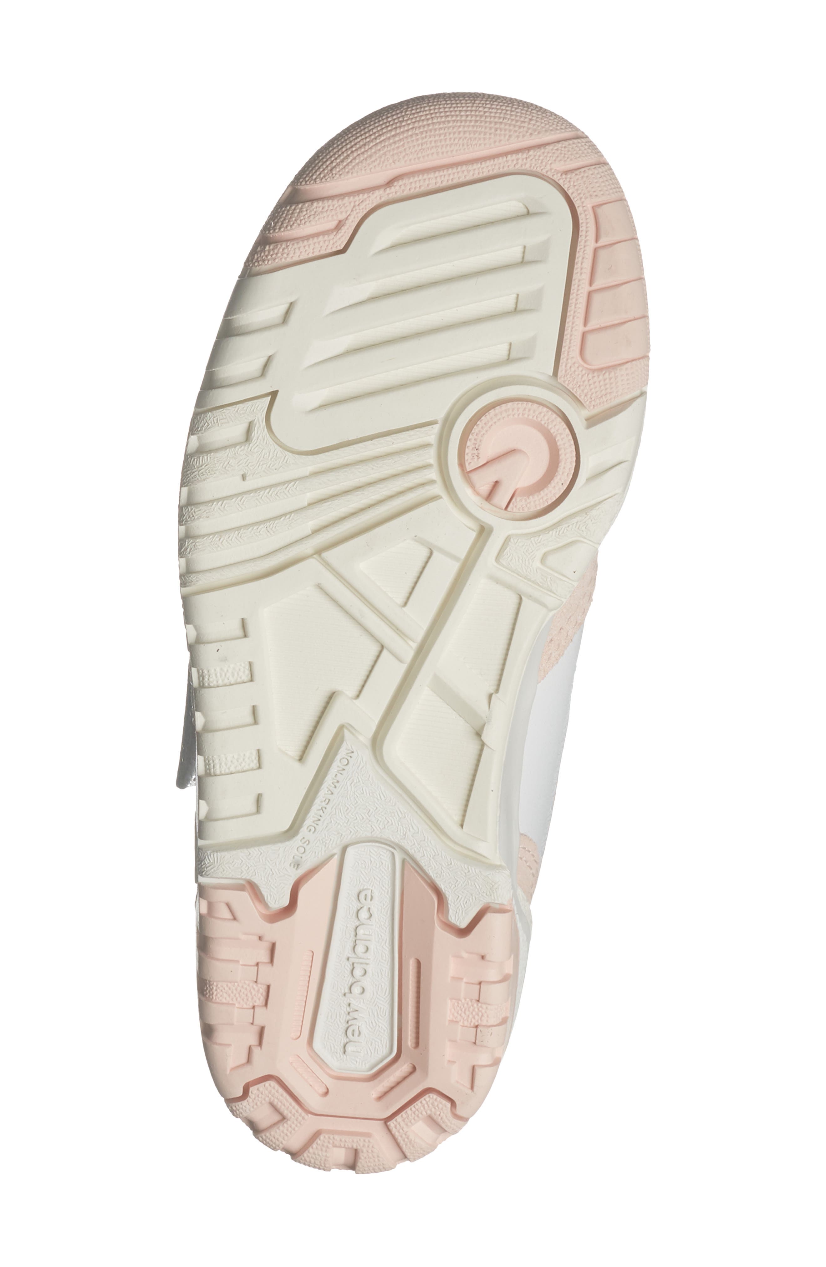 New Balance Kids' B550 Sneaker, Alternate, color, White/ Pink Haze