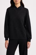 Anne Klein Wrap Neck Puff Sleeve Pullover