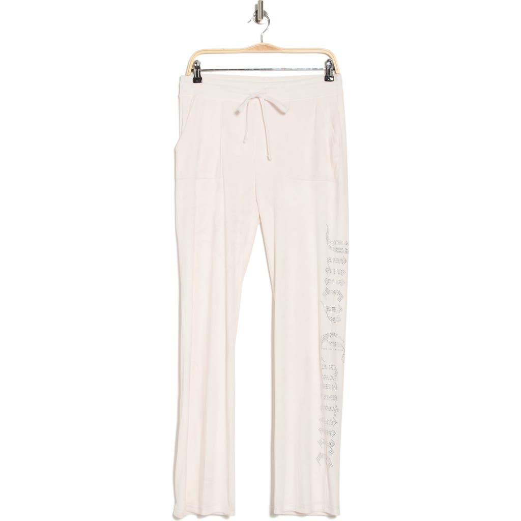 Juicy Couture Velour Pajama Pants In White