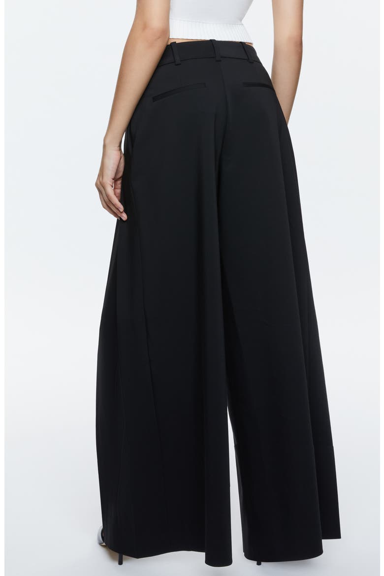 Blaire Pleated High Waist Wide Leg Pants, Alternate, color, BLACK