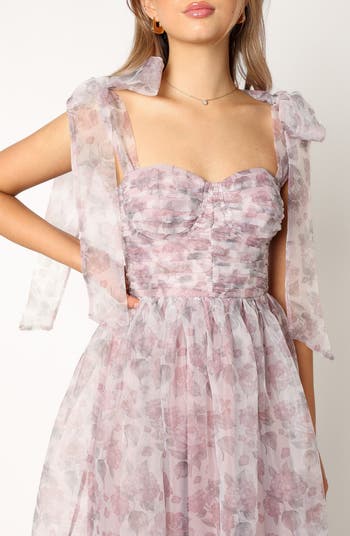 Floret Bow Strap Midi Sundress