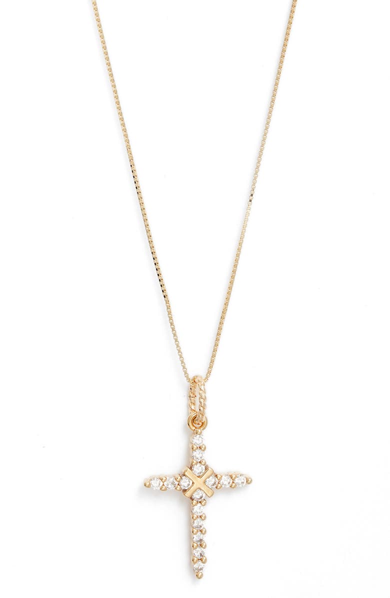 Child of Wild Antonia Cross Necklace, Main, color, Gold