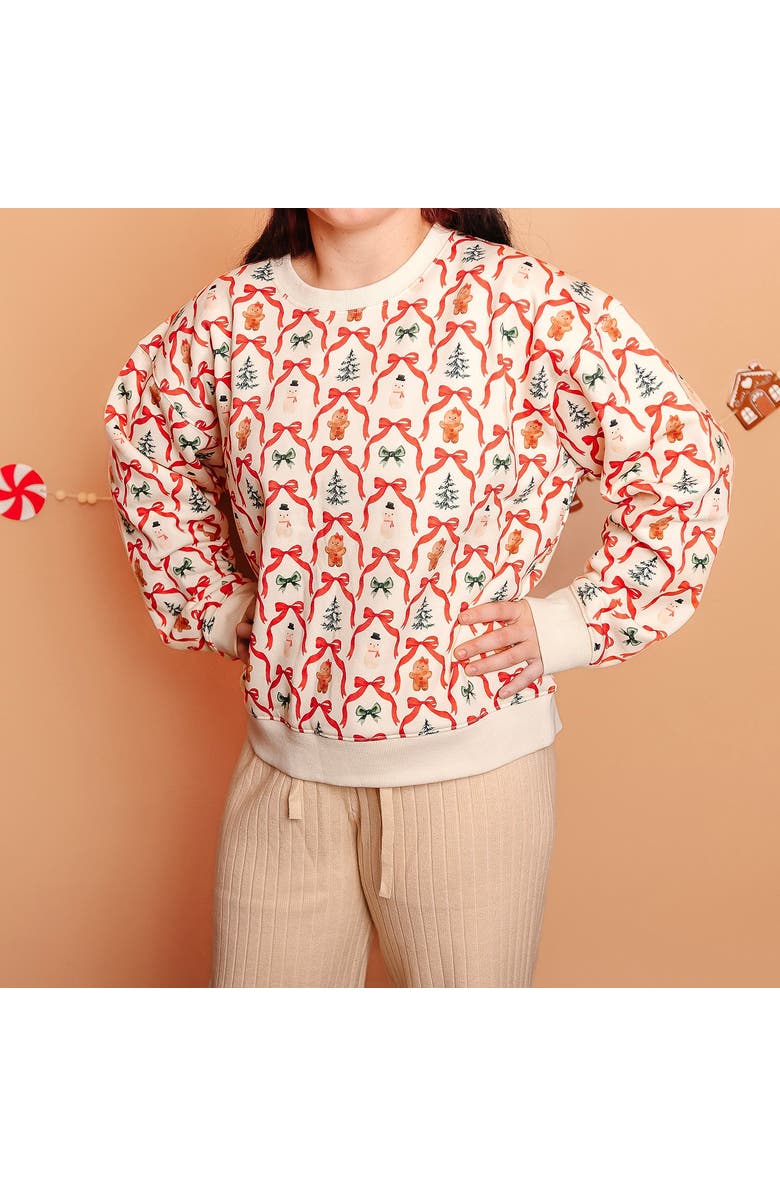 Sweet Wink Christmas Cutie Women's Sweatshirt, Alternate, color, Natural