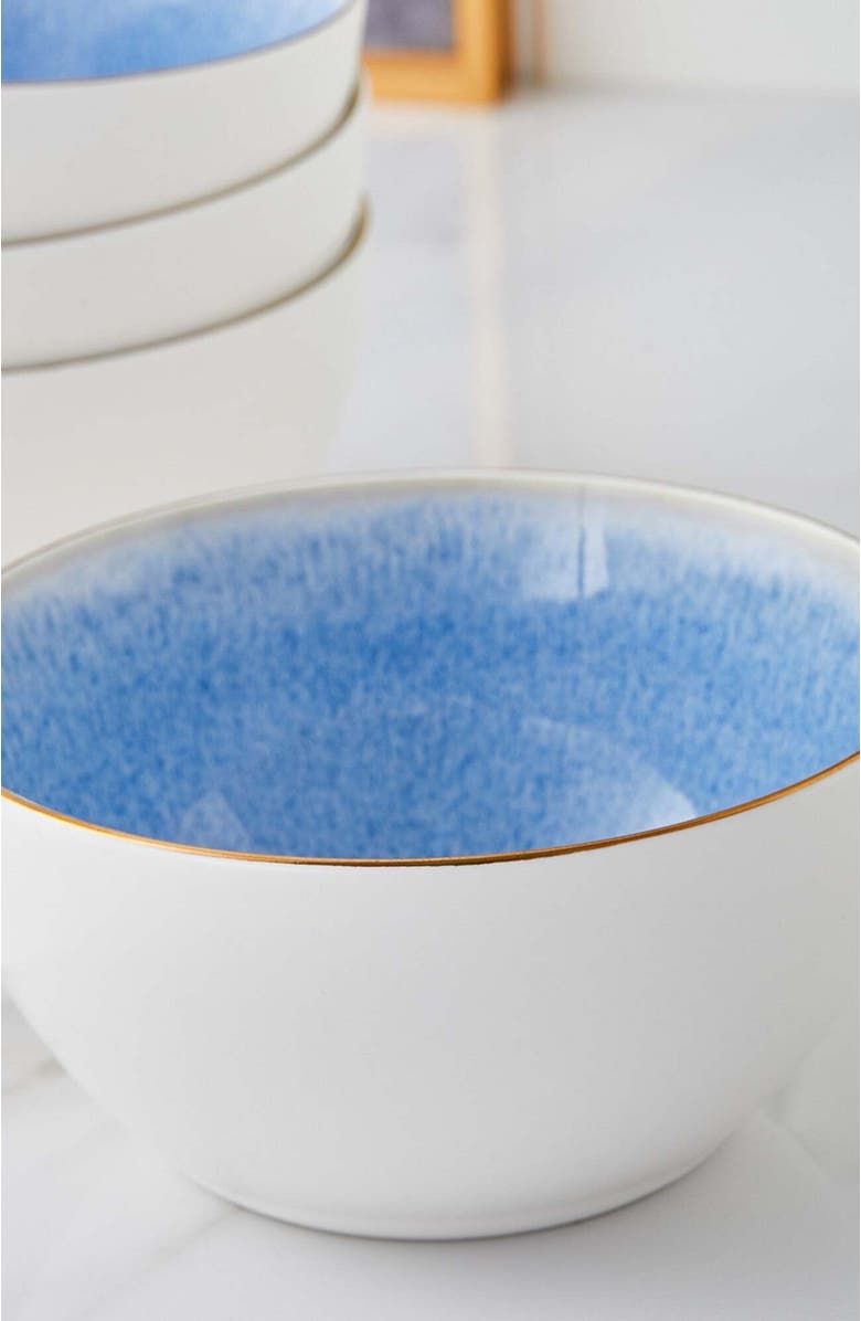 Stone Lain Josephine Porcelain 4-Piece Bowl Set, Alternate, color, Blue