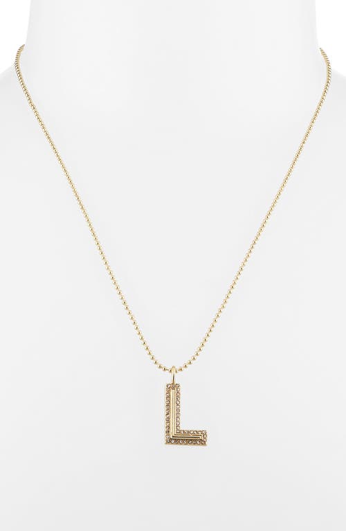 Baublebar Arianna Initial Pendant Necklace In Gold