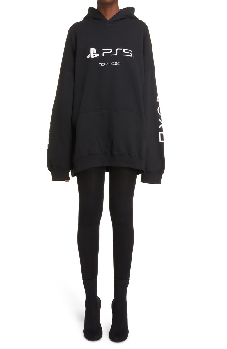 Balenciaga x Sony PlayStation 5 Oversize Hoodie, Alternate, color, 