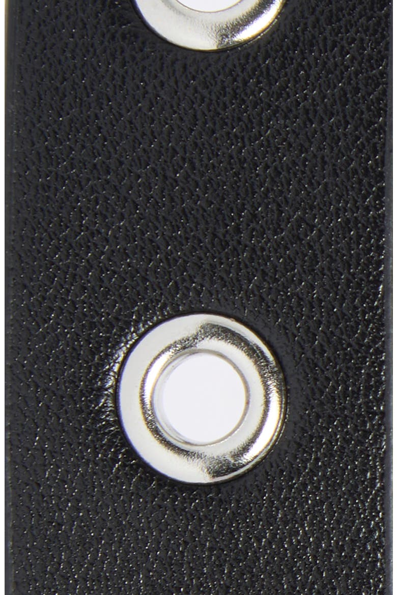 Faux Leather Grommet Belt, Alternate, color, BLACK