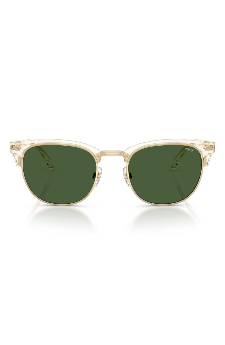 Polo Ralph Lauren 53mm Round Sunglasses, Main, color, Transparent Yellow / Green