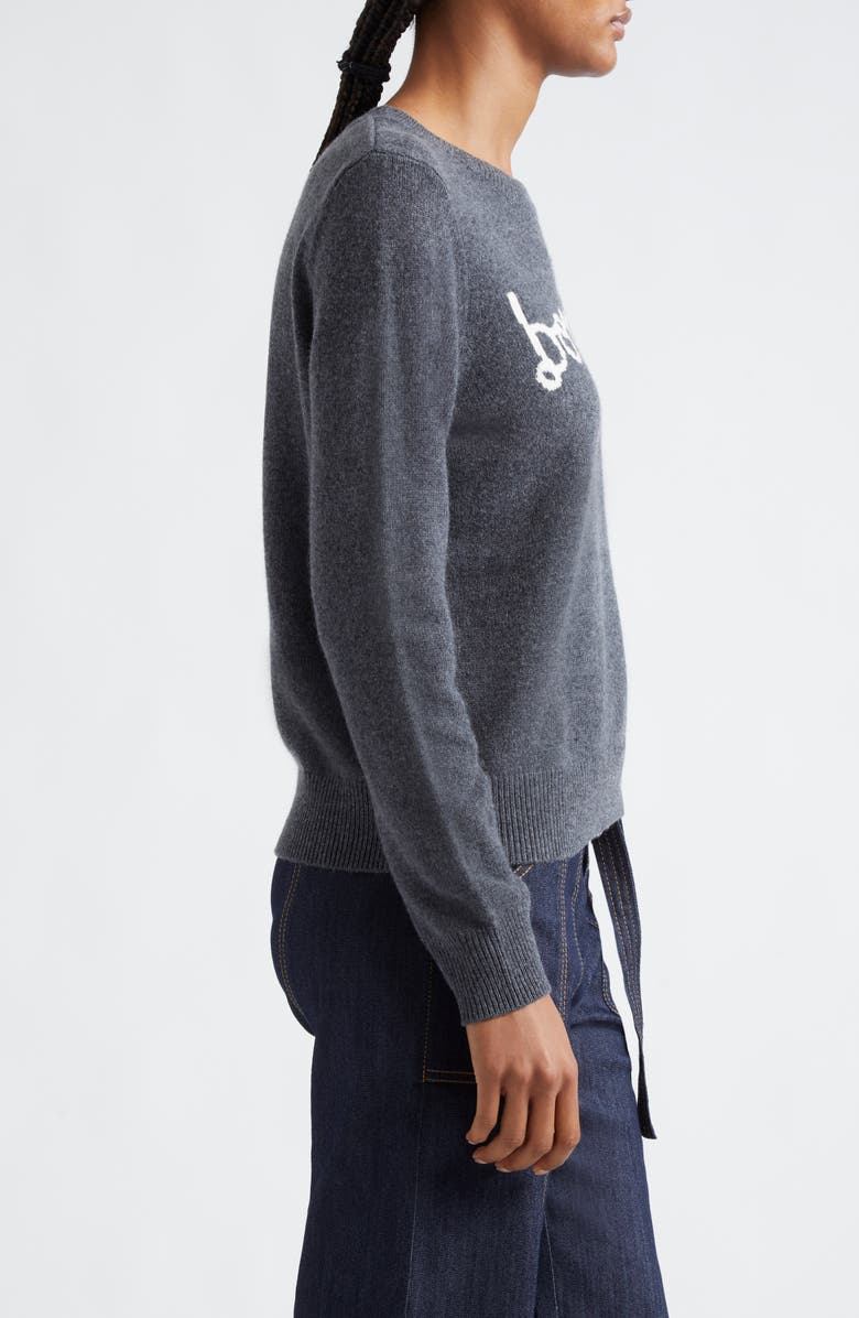 Cinq à Sept Bonjour Intarsia Crewneck Wool Blend Sweater, Alternate, color, 