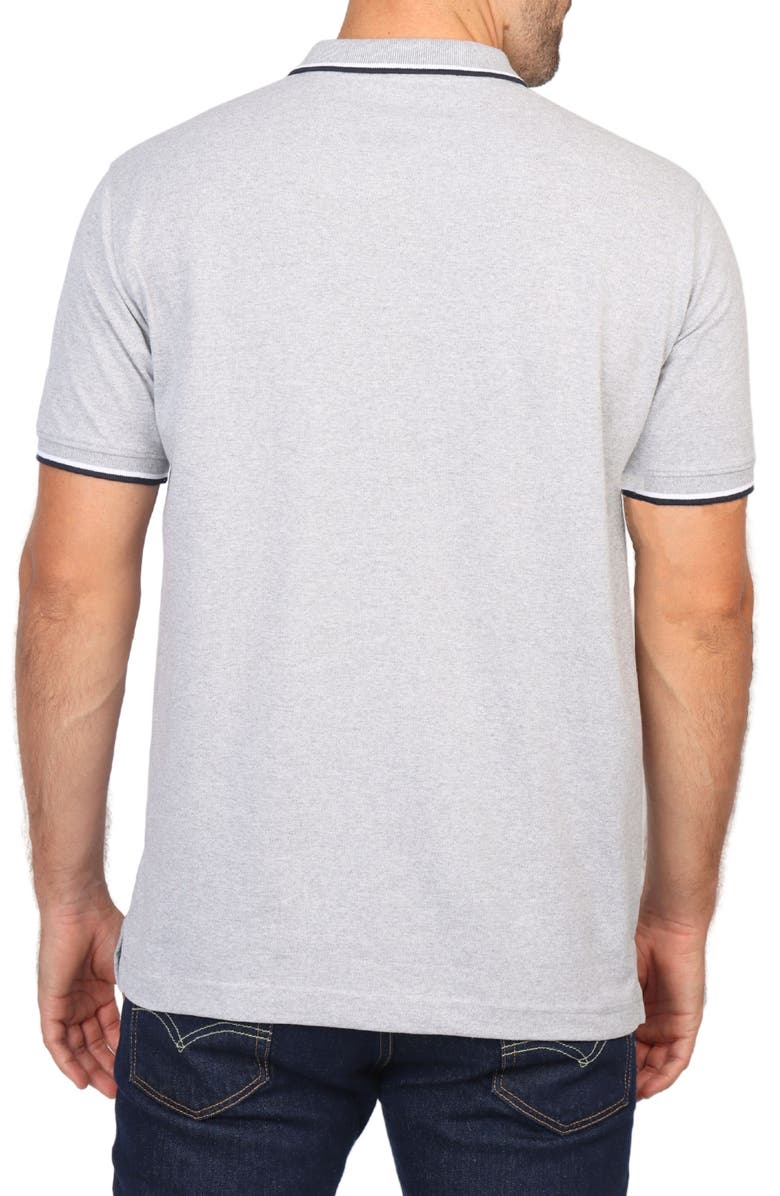 TailorByrd Micro Tipped Piqué Polo, Alternate, color, Light Grey Heather