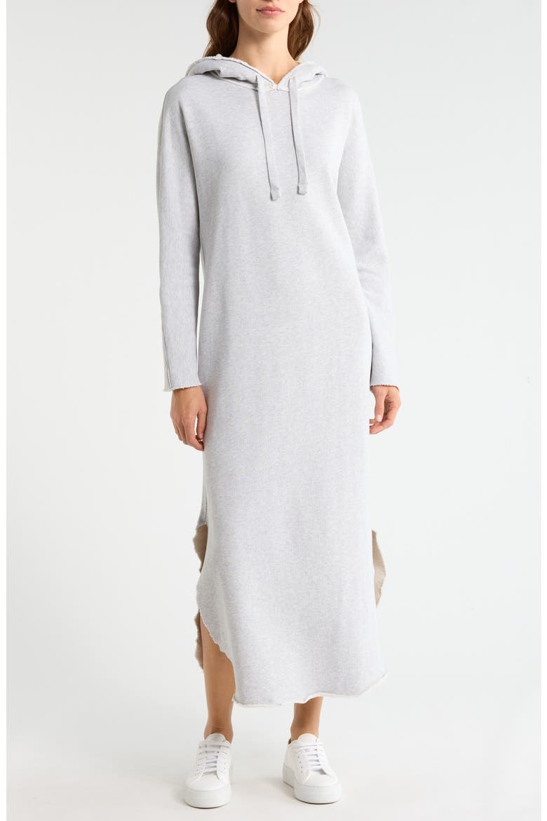 James Long Sleeve Hoodie Dress, Main, color, GRAY MELANGE