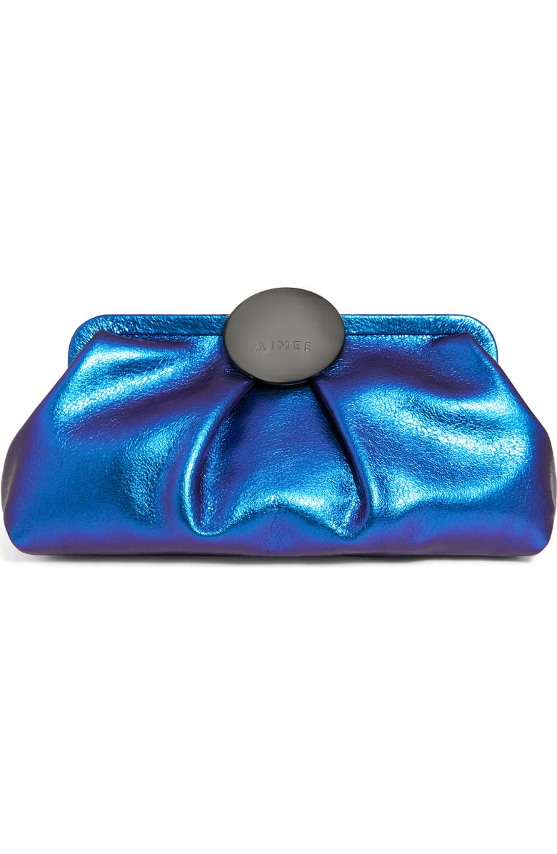 AIMEE Full Circle Frame Clutch, Main, color, Midnight Metallic
