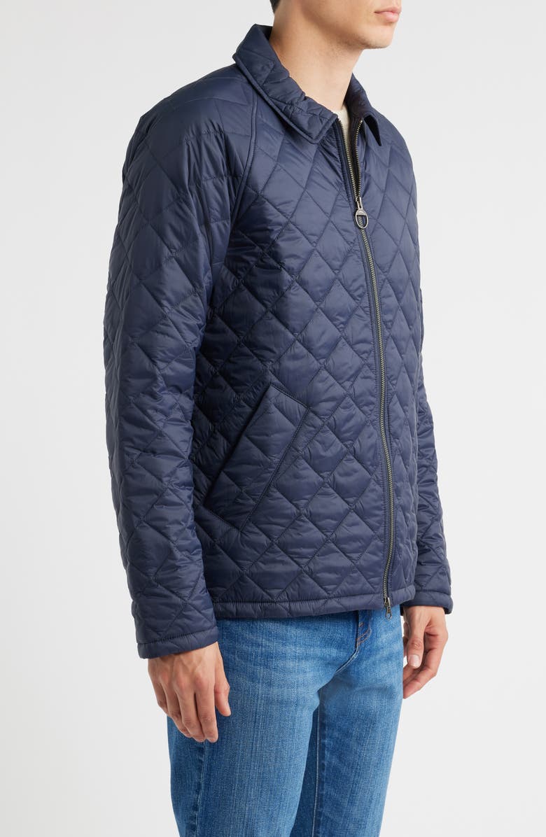 Barbour Tracker Diamond Quilted Jacket, Alternate, color, Navy