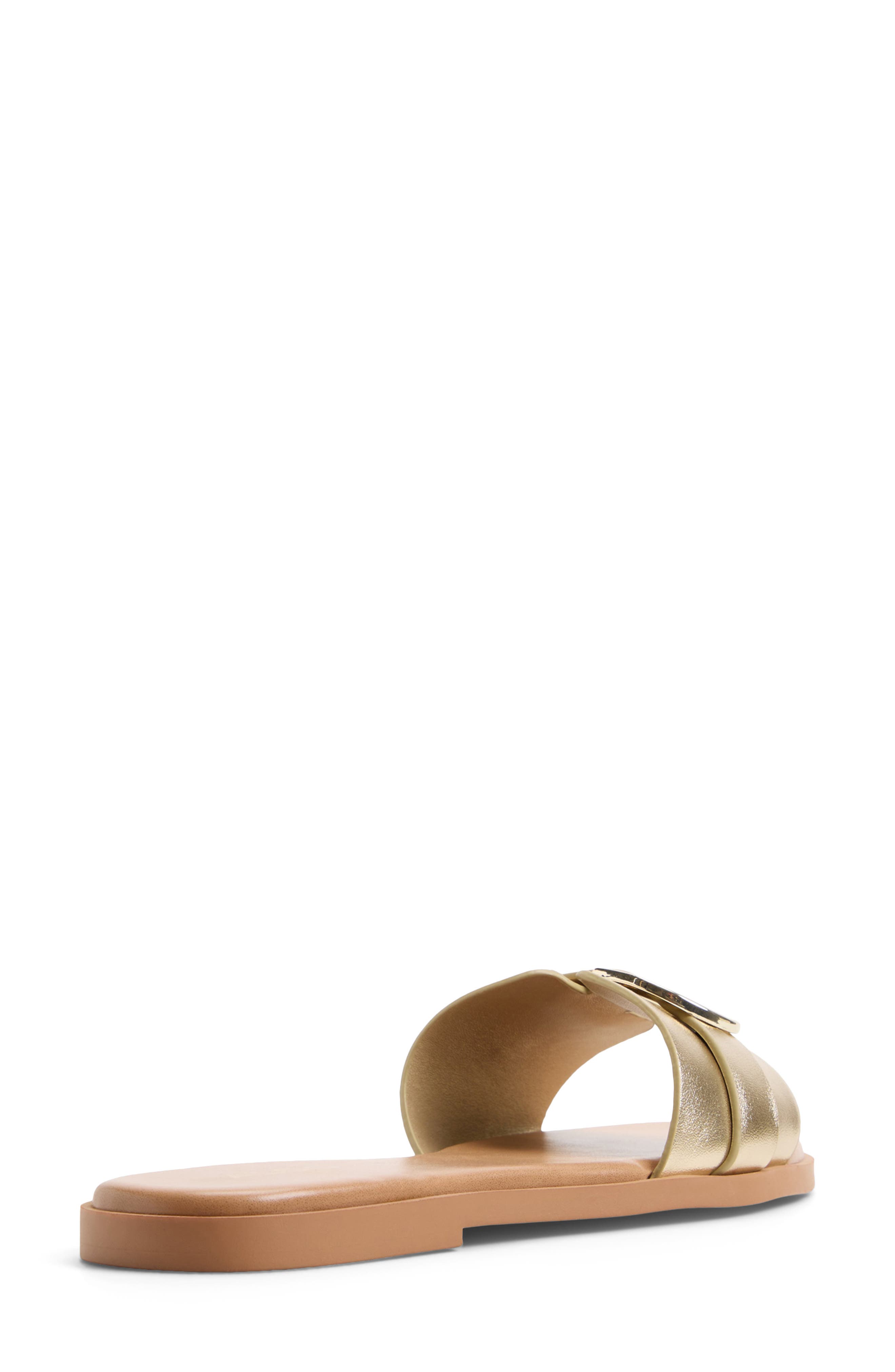 Giigii Slide Sandal, Alternate, color, GODDESS GOLD METALLIC