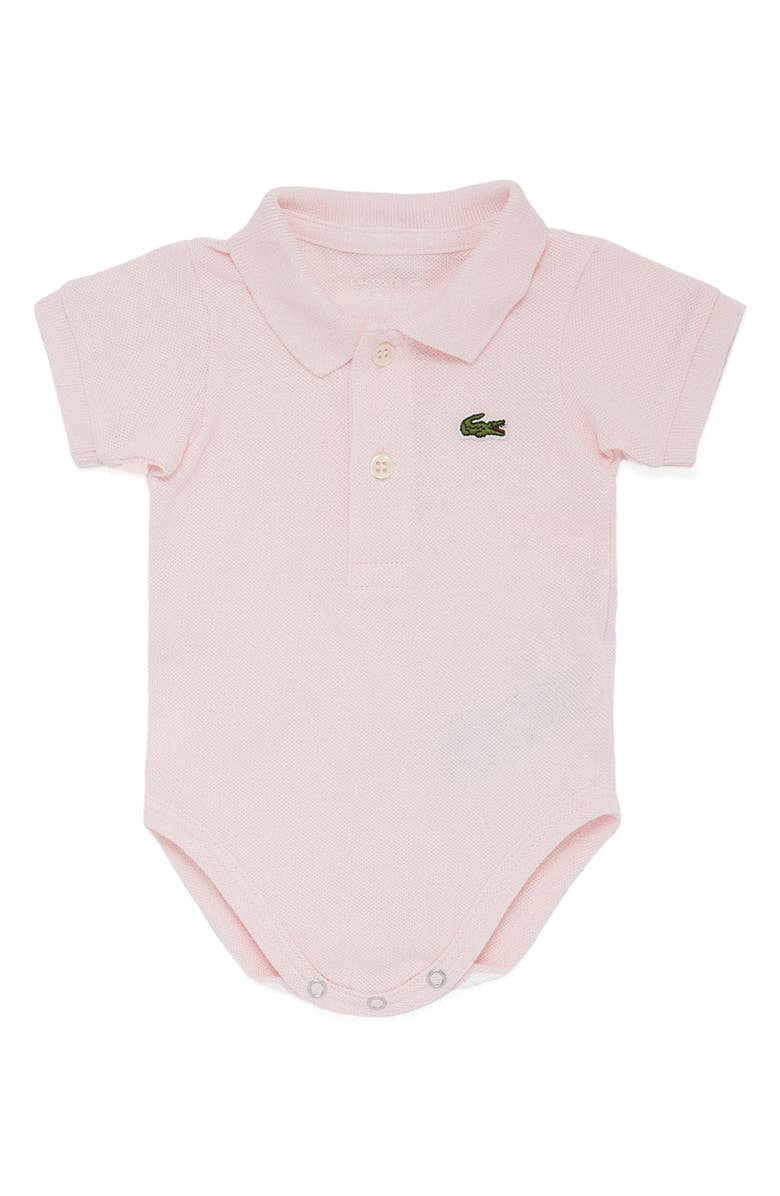 Lacoste Cotton Polo Romper, Main, color, 