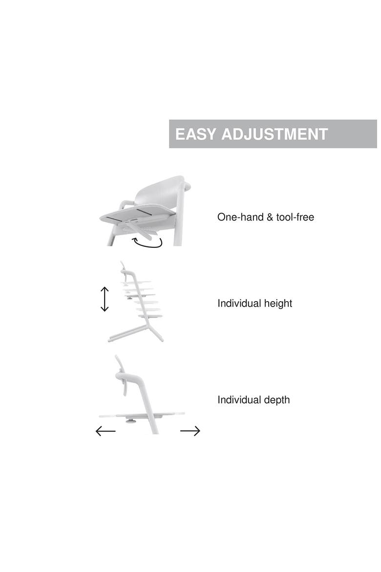 Lemo 2 Highchair, Baby Seat & Snack Tray 3-in-1 Set, Alternate, color, ALL WHITE