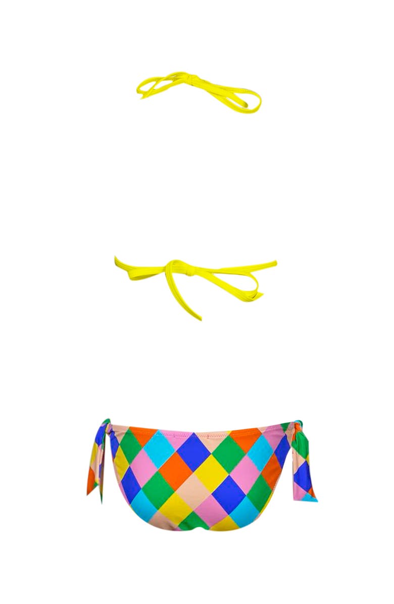 NESSI BYRD Multicolor Checkered Print Two Piece Bikini, Big Kid, Alternate, color, Multicolor