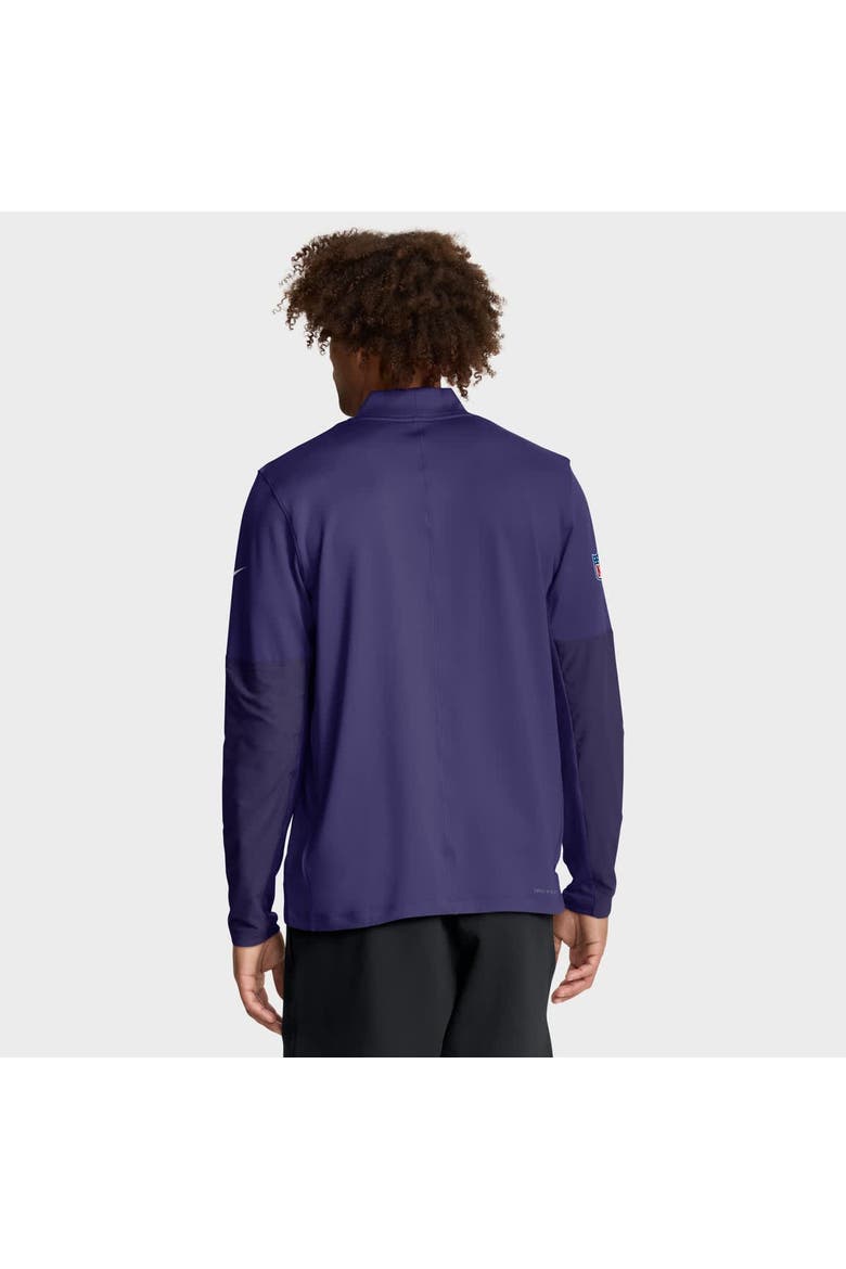 Men's Nike Purple Baltimore Ravens Sideline Dri-FIT Half-Zip Pullover, Alternate, color, Purple