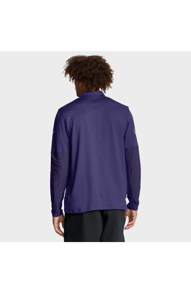 Nike Men's Nike Purple Baltimore Ravens Sideline Dri-FIT Half-Zip Pullover, Alternate, color, Purple