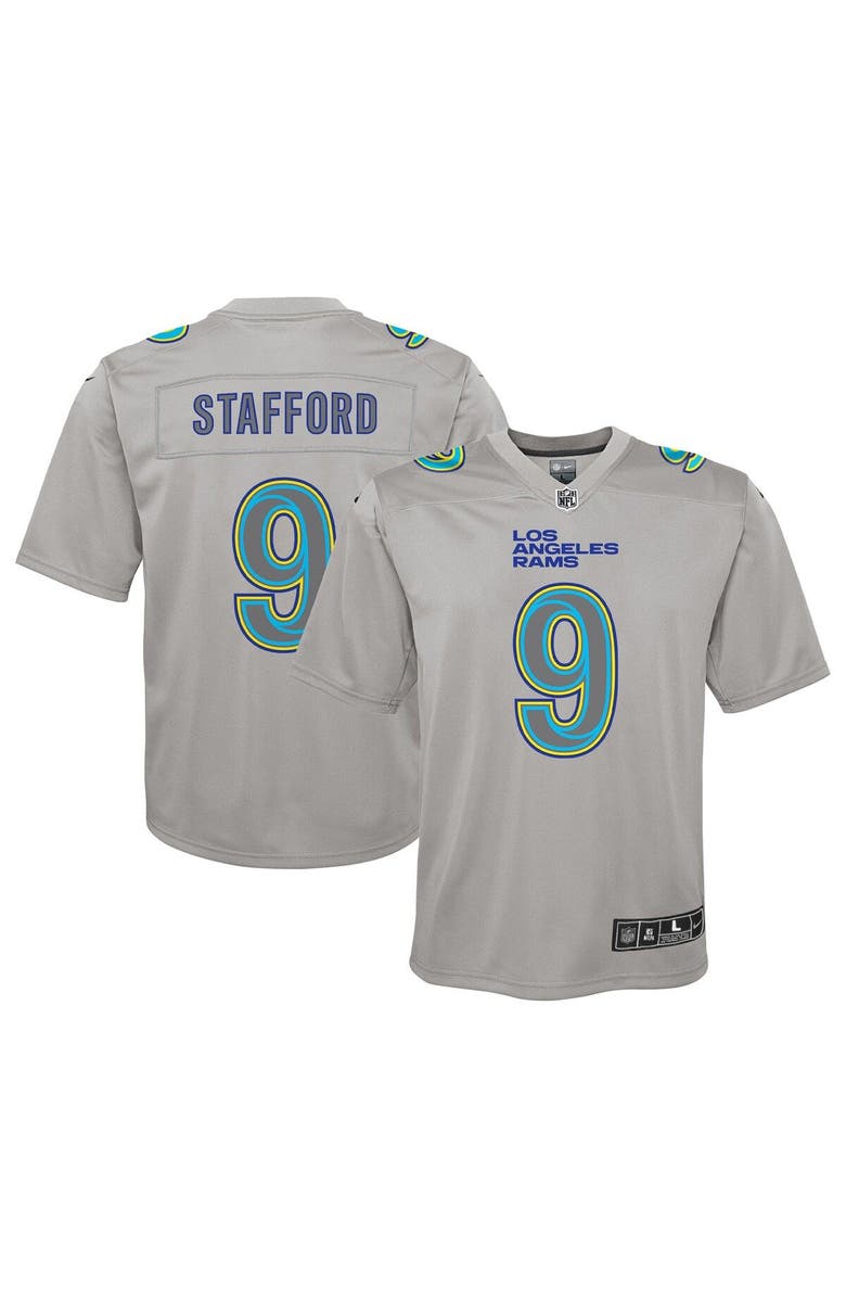 Nike Youth Nike Matthew Stafford Gray Los Angeles Rams Atmosphere Game Jersey, Main, color, Gray