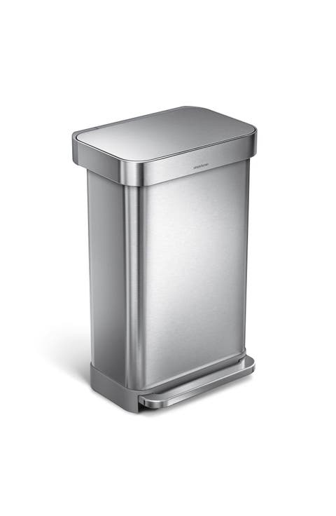 45L rectangular step can with liner pocket