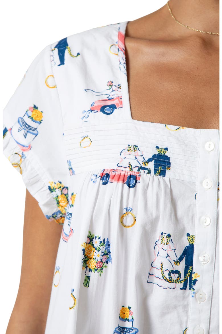Pintuck Nightgown, Alternate, color, Cloud