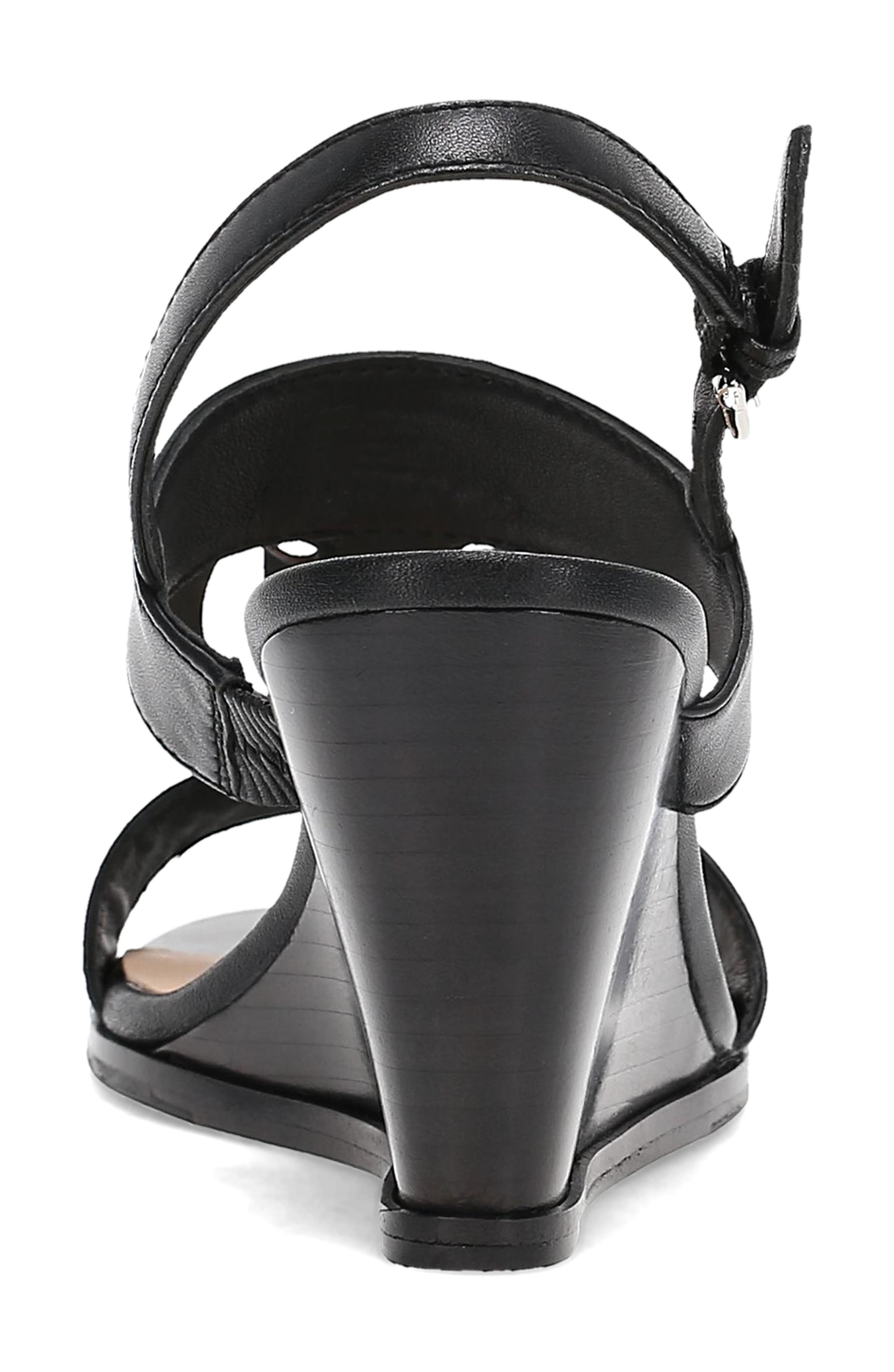 Frye Rachel Logo Slingback Wedge, Alternate, color, Black