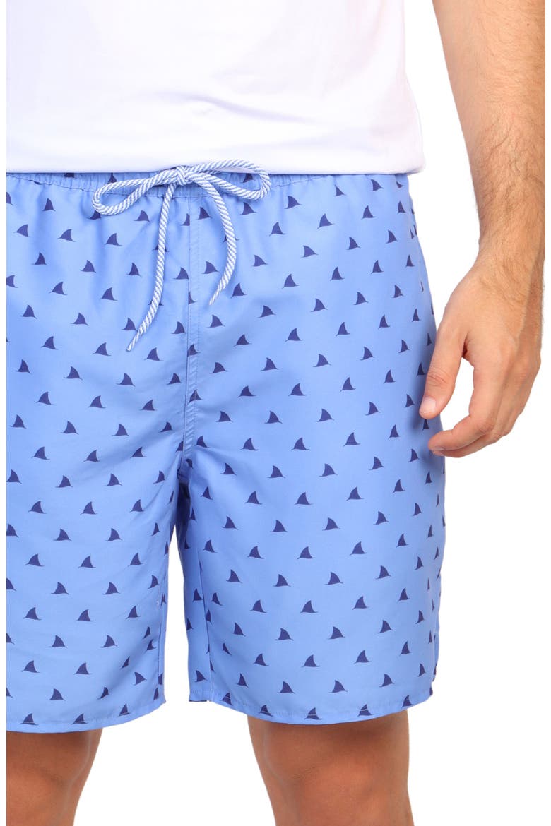 Shark Fin Swim Shorts, Alternate, color, BLUE