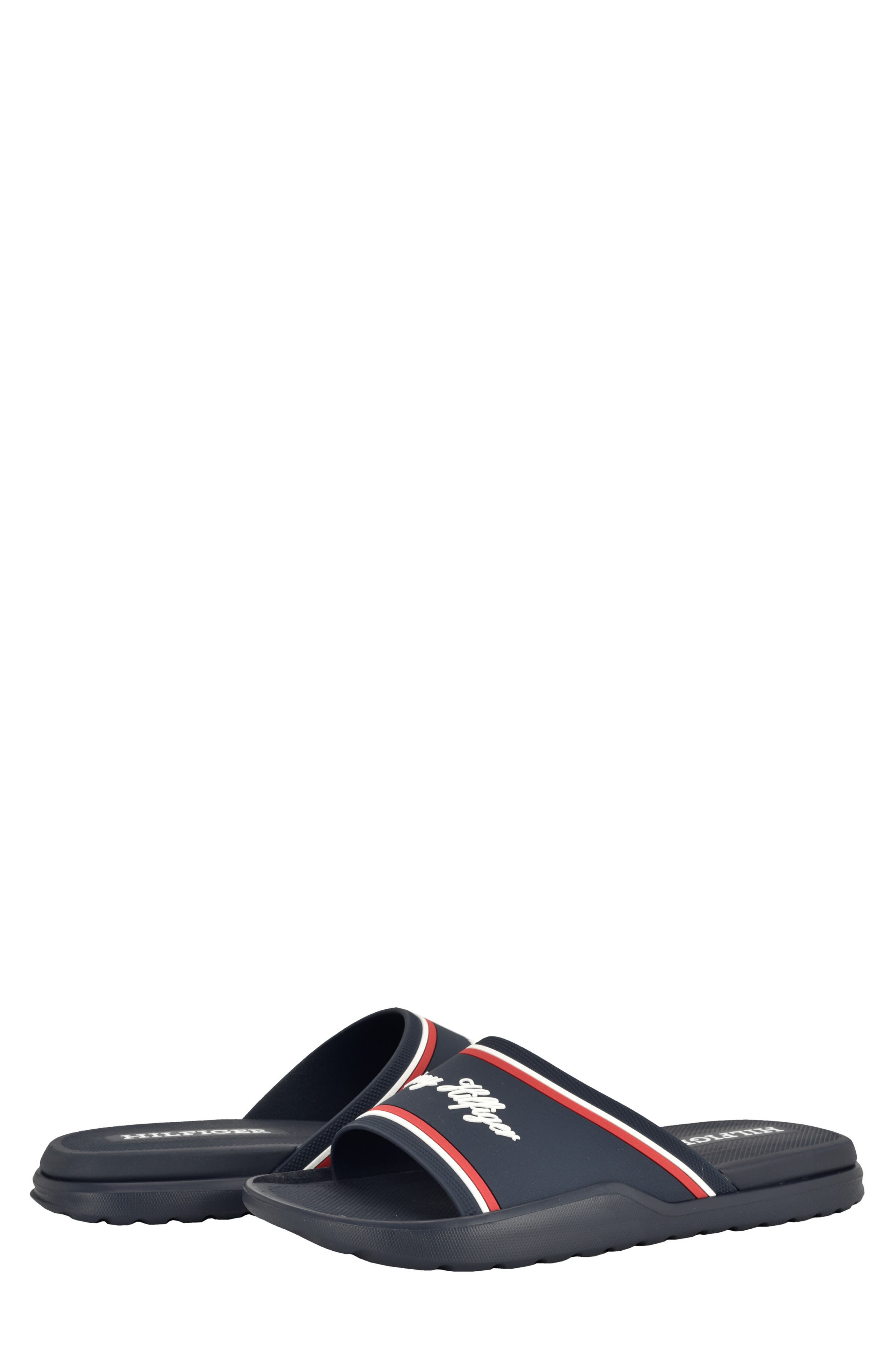 Tommy Hilfiger Momil Slide Sandal, Alternate, color, Navy Multi