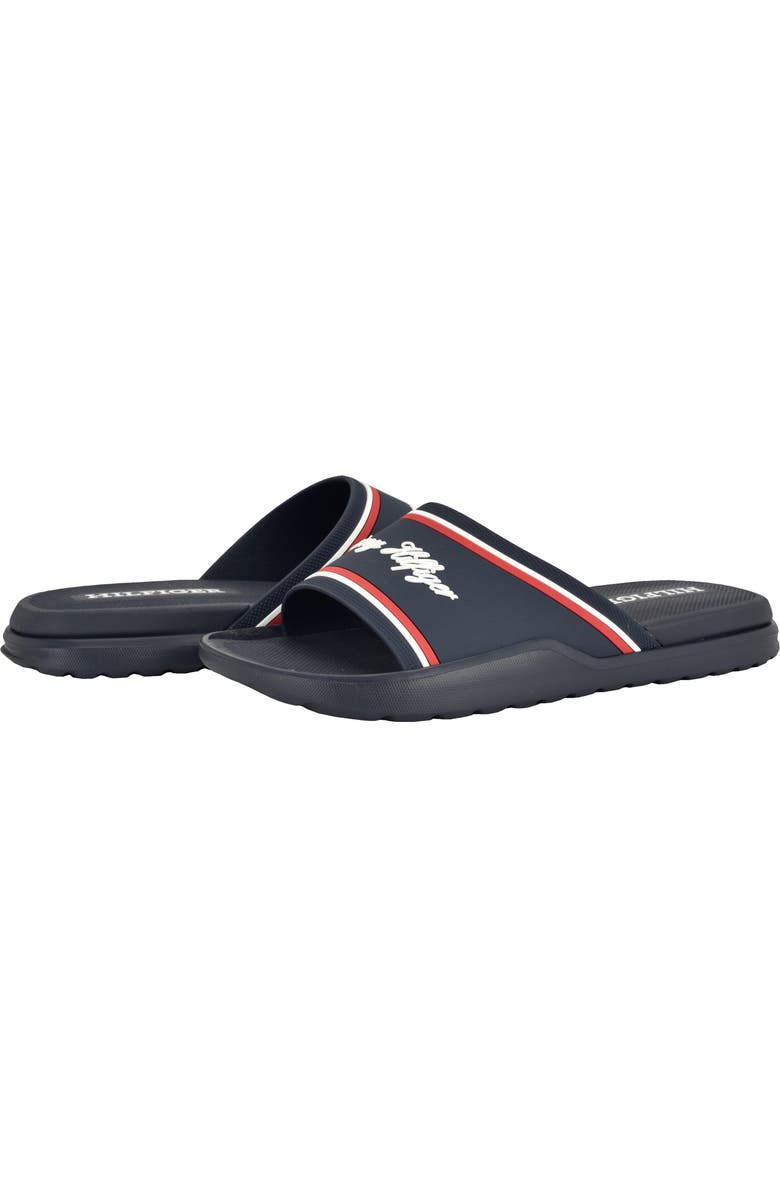 Tommy Hilfiger Momil Slide Sandal, Alternate, color, Navy Multi