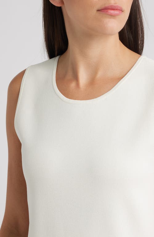 Anne Klein Sleeveless Knit Top In White