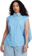 ELOQUII Button Up Shirt With Open Back