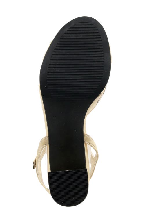 David Tate Cocktail Ankle Strap Sandal In Champagne Satin