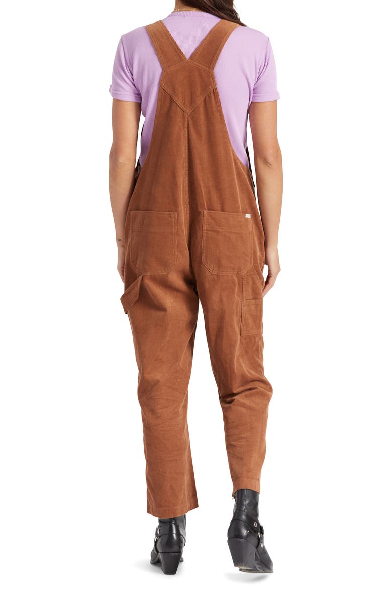 Brixton Christina Houndstooth Crop Flare Leg Overalls, Alternate, color,