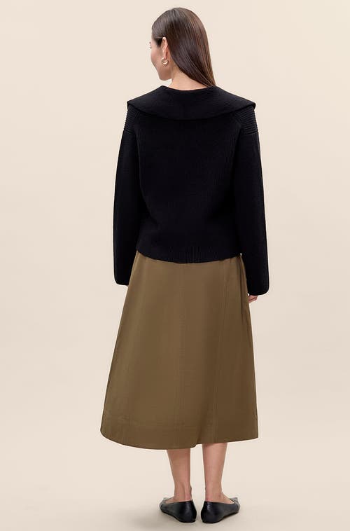 Rebecca Taylor Giselle Knit Sweater In Black