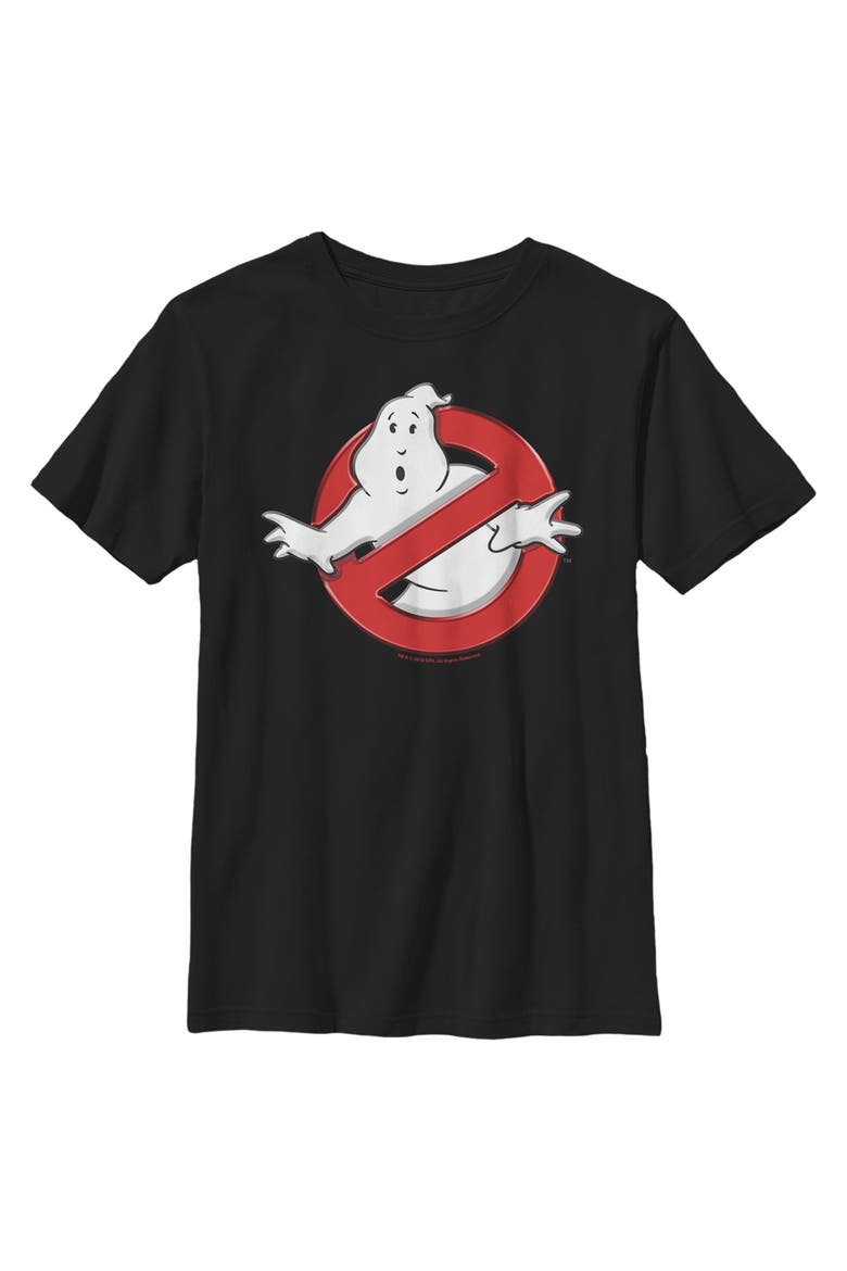 Boy's Ghostbusters Classic Logo  Graphic T-Shirt, Main, color, Black