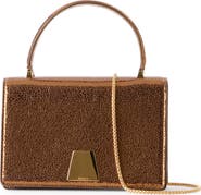 Akris Alice Crinkled Metallic Leather Top Handle Bag