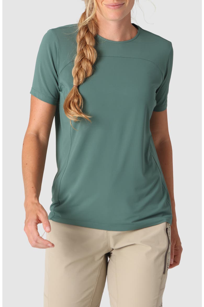 Freewheel MTB Short Sleeve Jersey T-Shirt, Main, color, MALACHITE