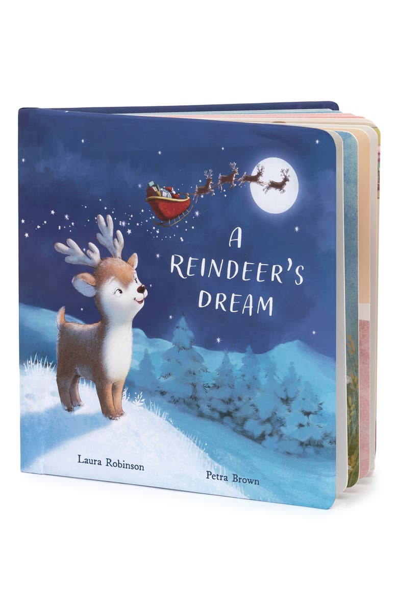 Jellycat 'A Reindeer's Dream' Book, Main, color, Blue