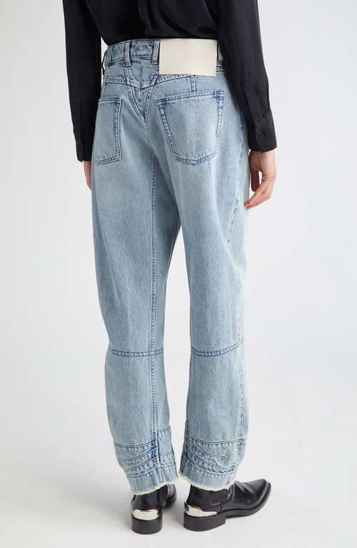 Shop Jil Sander Articulated Raw Hem Button Fly Jeans In Antartic