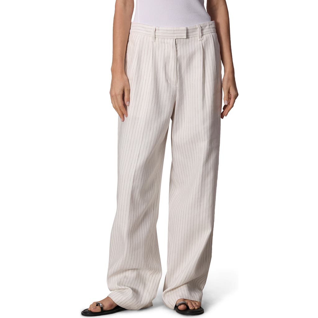 Rag & Bone Women's Newman Stripe Linen Pants In White
