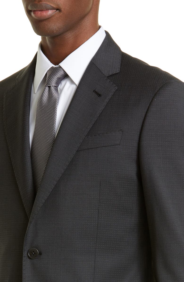 Emporio Armani Micro Textured Wool Suit, Alternate, color, 