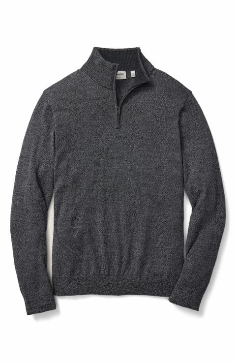 Merino Wool Quarter Zip Sweater