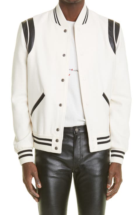 Teddy Stretch Wool Varsity Jacket