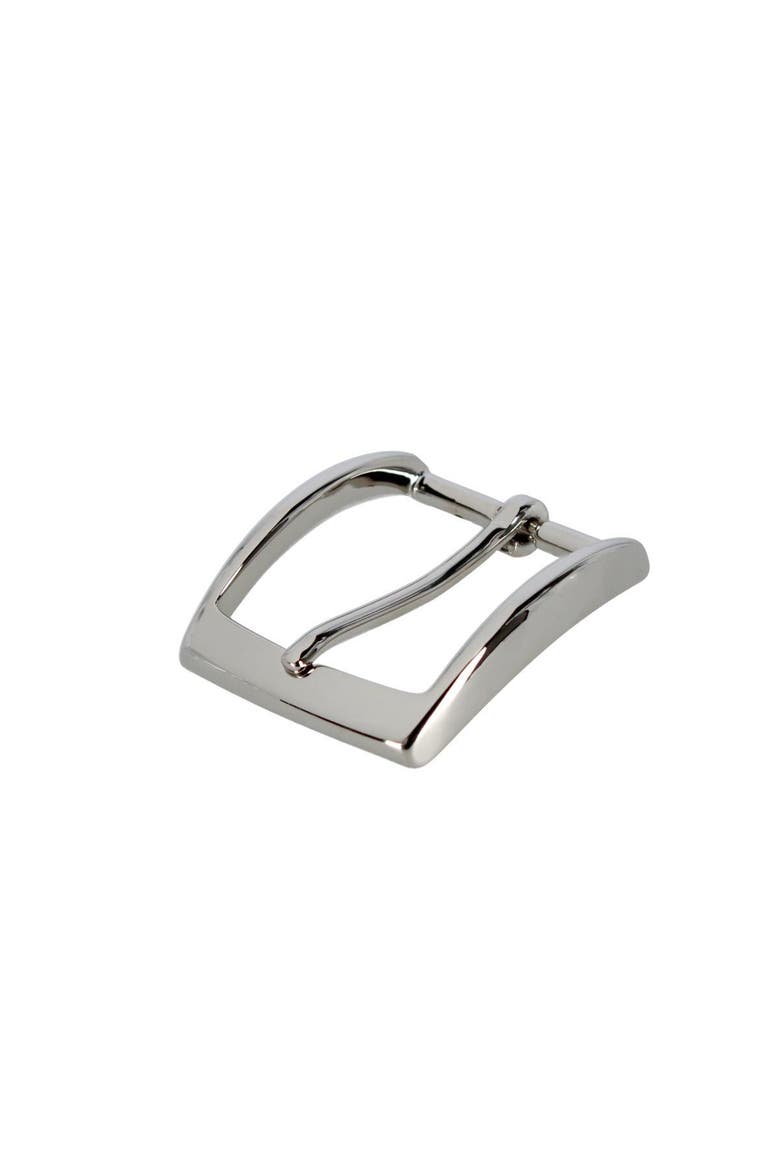 35mm Italian Solid Brass Vaulted Style Harness Belt Buckle, Alternate, color, Shiny Nickel