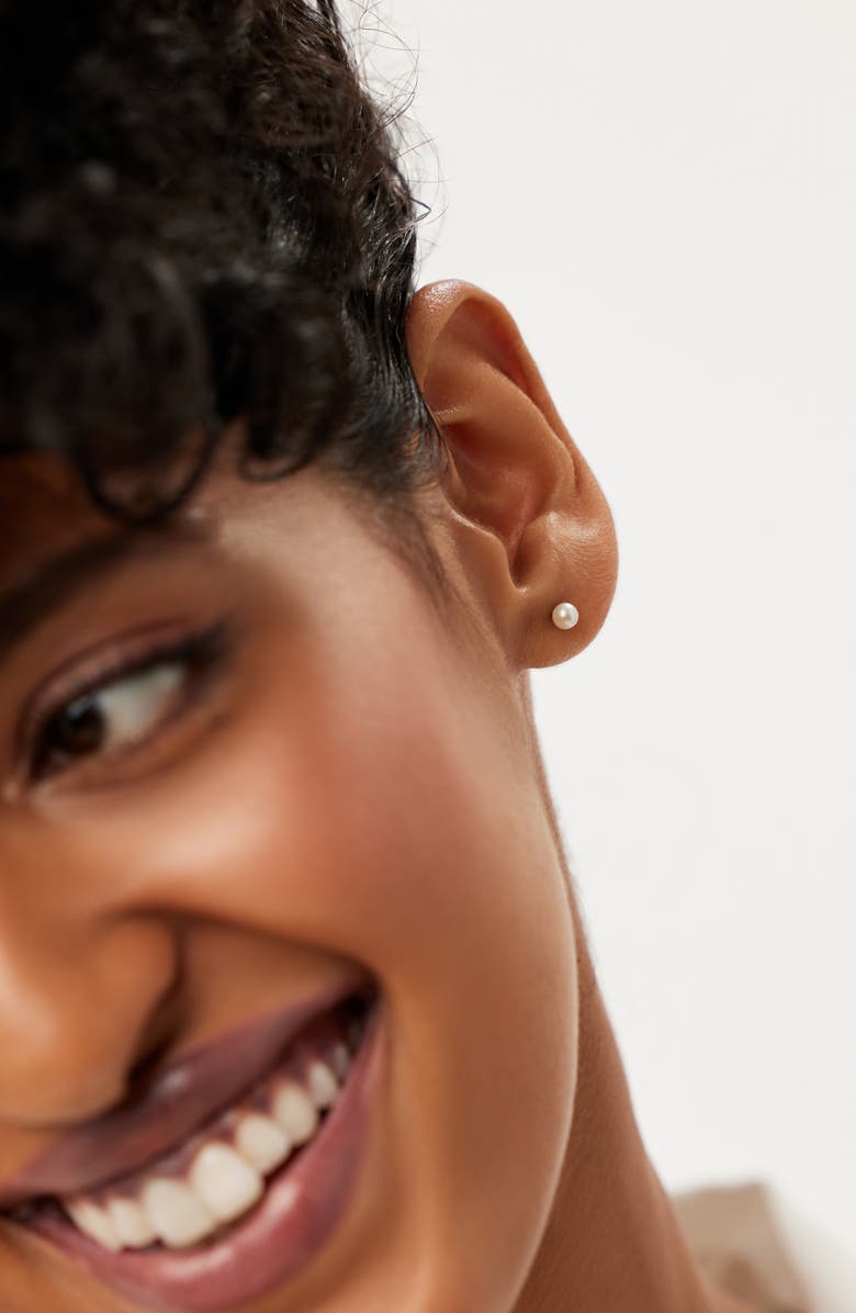 Ana Luisa Pearl Stud Earrings - Gold Pearl Studs, Alternate, color, 